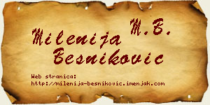 Milenija Besniković vizit kartica